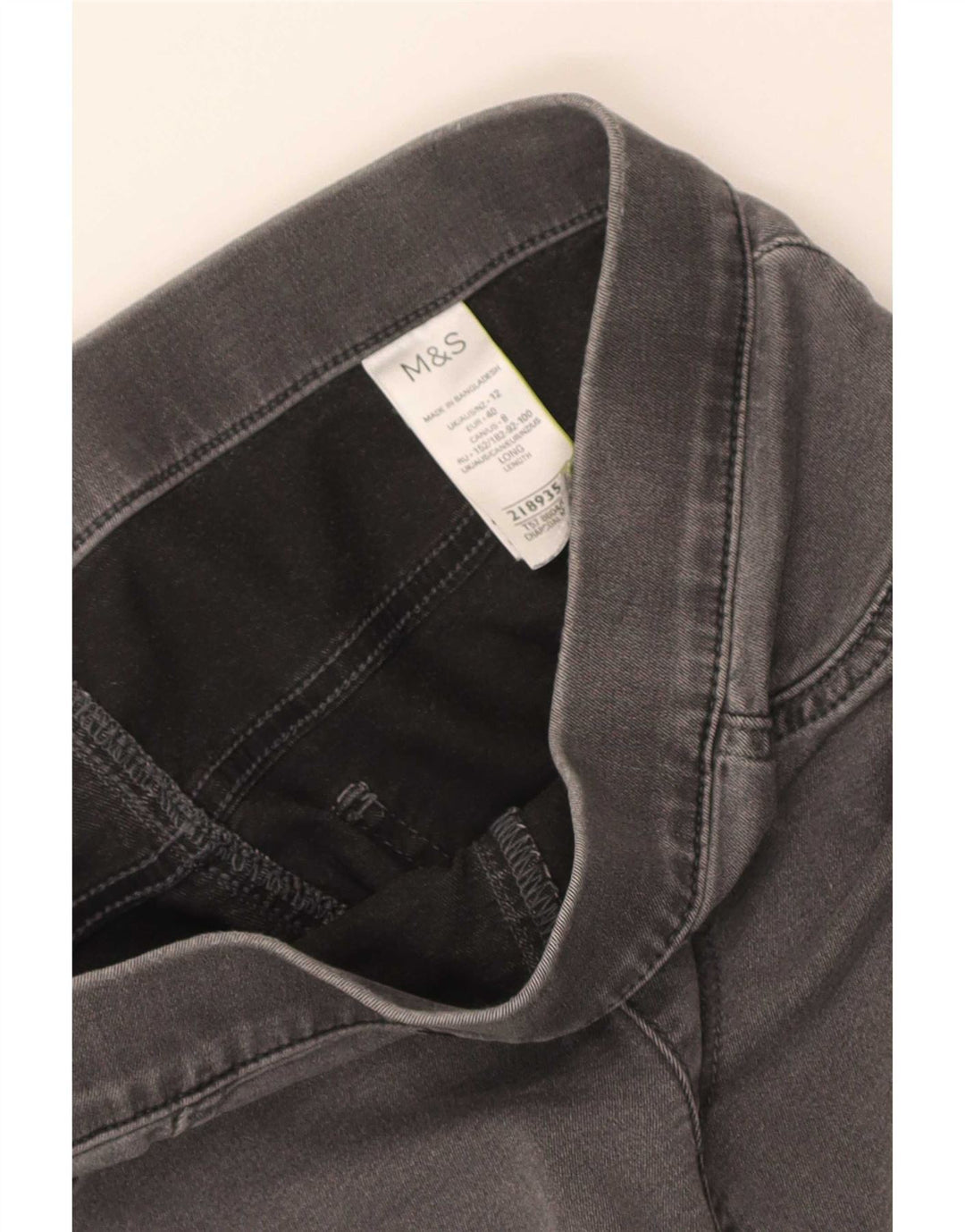 Marks & Spencer Dame Jegging Jeans UK 12 Medium W30 L28 Grå Bomuld