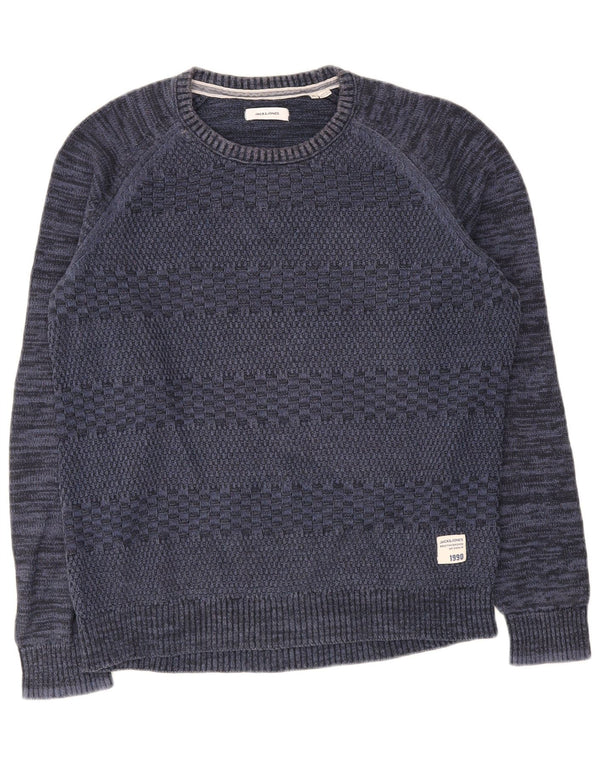 Jack & Jones herre sweater med rund hals XL marineblå bomuld