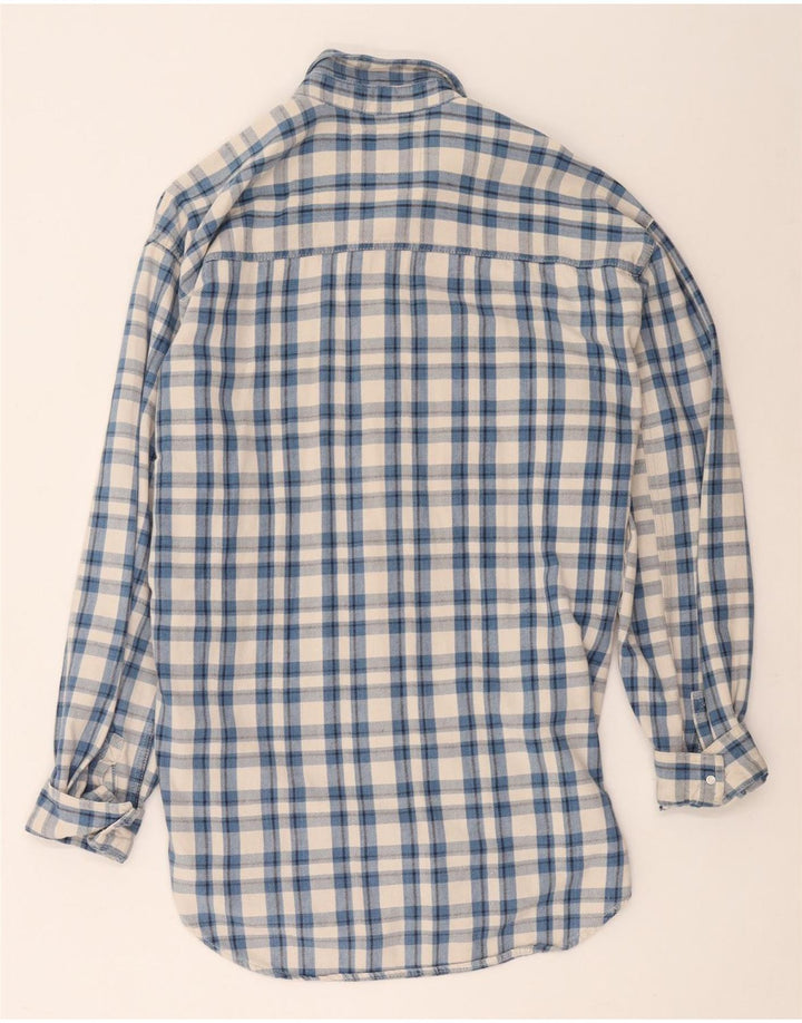 Levi's Flanelskjorte til mænd mellemblå ternet bomuld