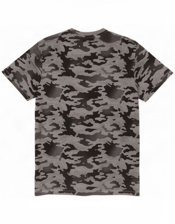 Superdry Herre T-shirt Top Medium Grey Camouflage Cotton