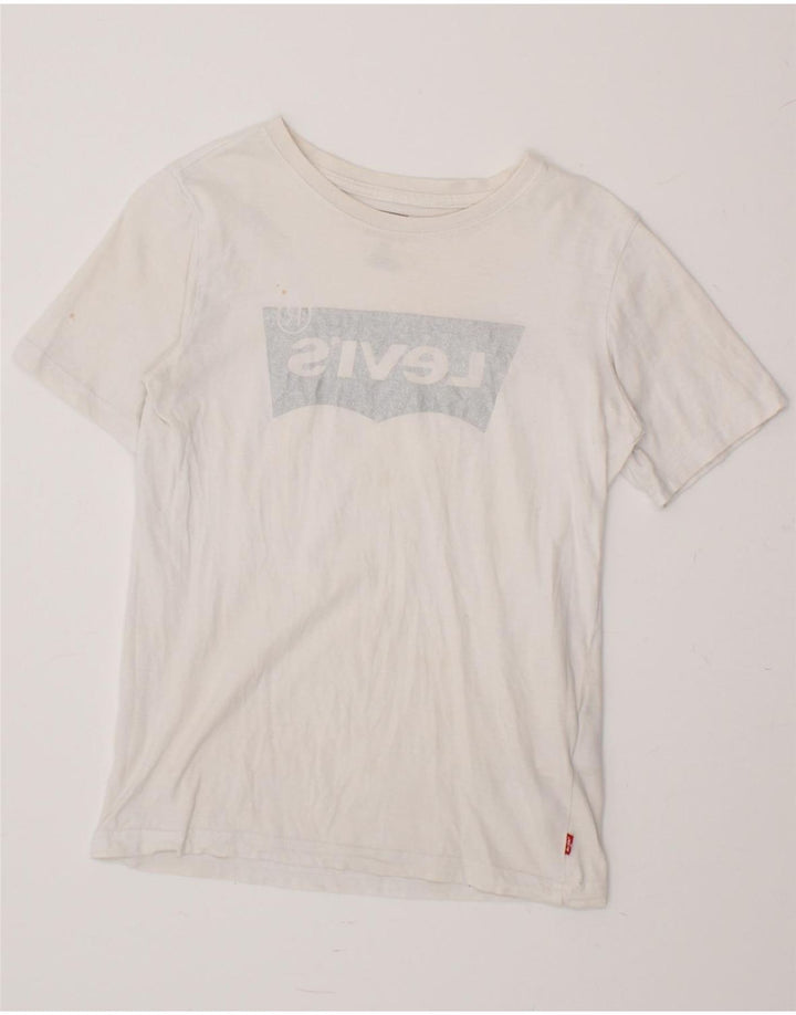 LEVI'S Boys Graphic T-Shirt Top 13-14 Years White Cotton Vintage Levi's and Second-Hand Levi's from Messina Hembry 
