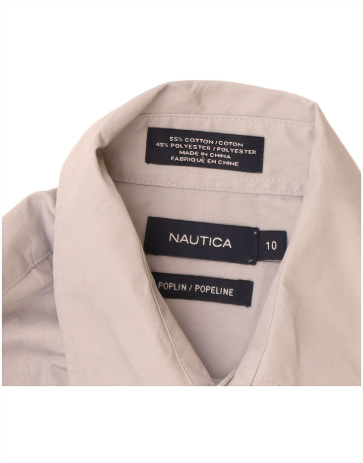 Nautica Boys Poplin skjorte 9-10 år grå bomuld