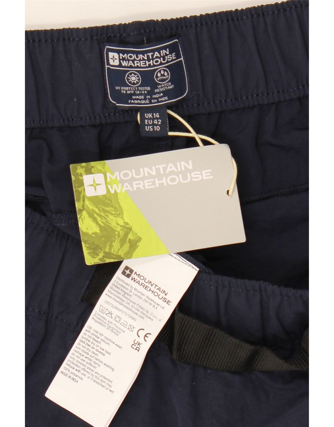 Mountain Warehouse Womens Sports Shorts UK 14 Large Navy Blue Polyamide