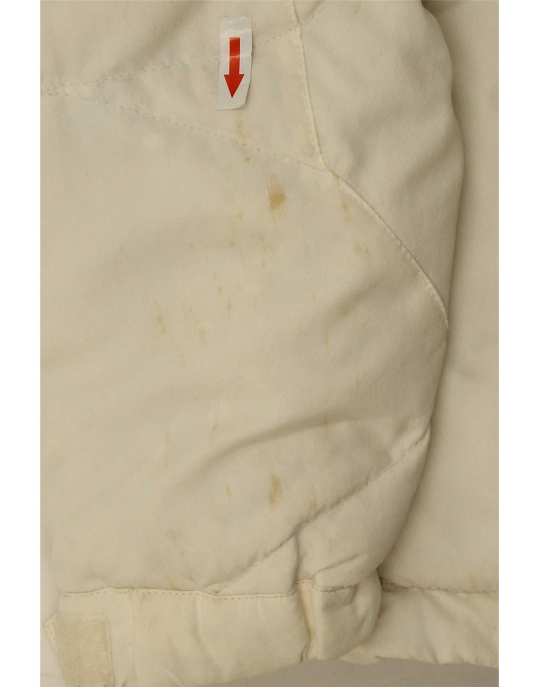 The North Face Dame Hætte Polstret Jakke UK 14 Medium Hvid Nylon