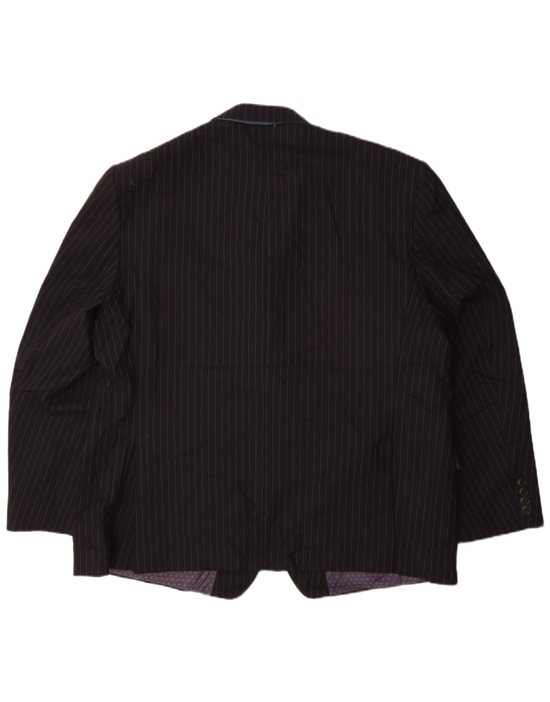 Marks & Spencer Herre 2-knaps blazerjakke UK 48 4XL Marineblå nålestribe