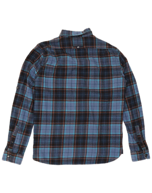 Superdry Flanelskjorte til mænd XL marineblå ternet bomuld