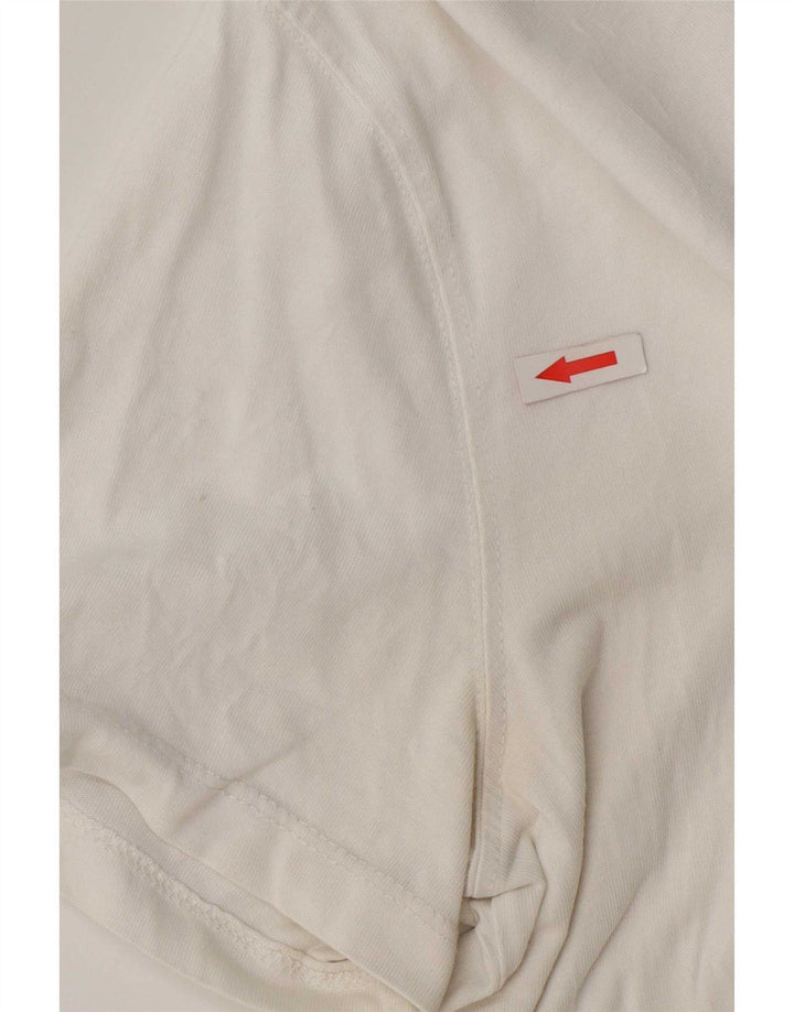 Hugo Boss Herre T-Shirt Top Medium Hvid Bomuld