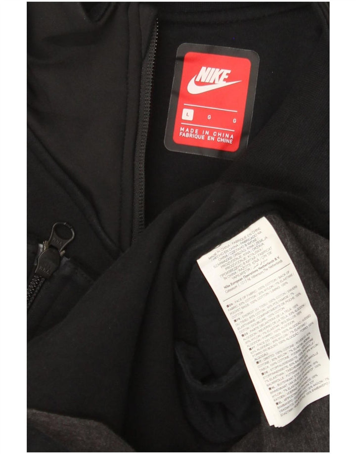Nike Dame Windbreaker Coat UK 16 Large Black Bomuld