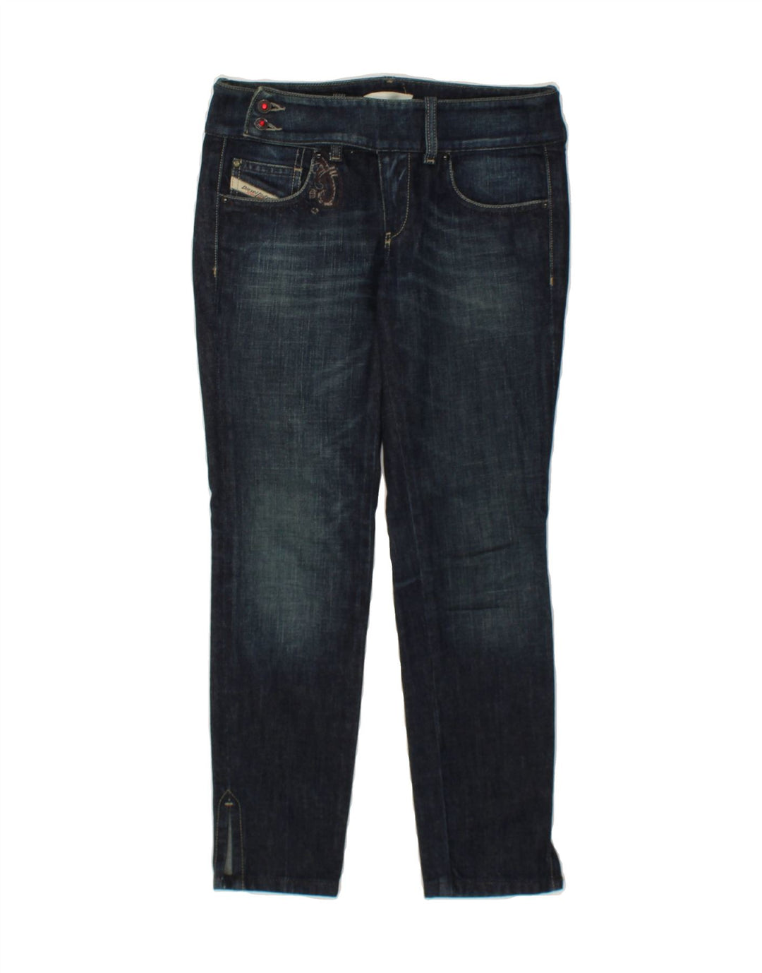 DIESEL Womens Crop Slim Jeans W25 L25  Navy Blue Cotton Vintage Diesel and Second-Hand Diesel from Messina Hembry 
