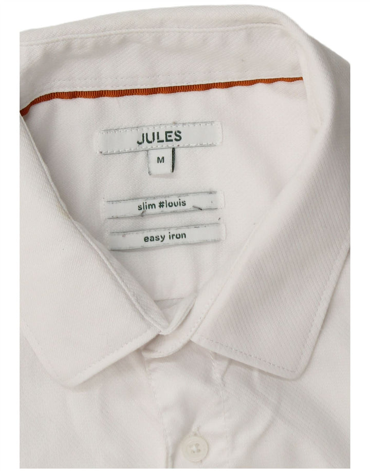 JULES Herre Slim Fit skjorte Medium hvid bomuld