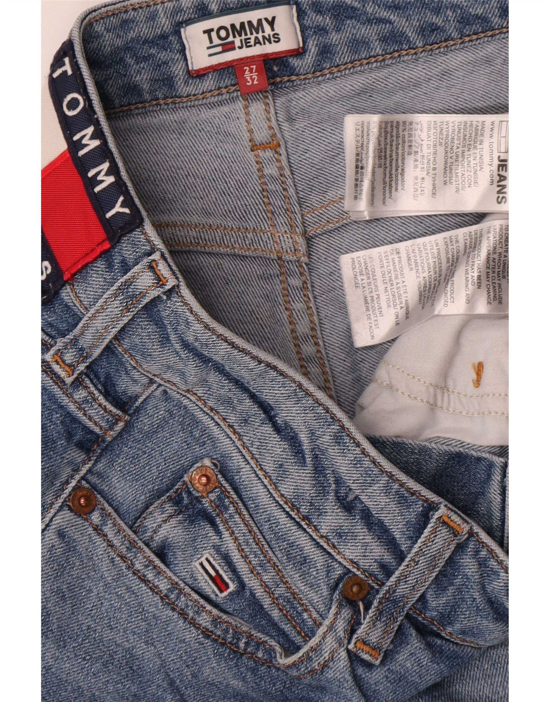Tommy Hilfiger Kvinder Kick Crop Flared Jeans W27 L26 Blå Bomuld
