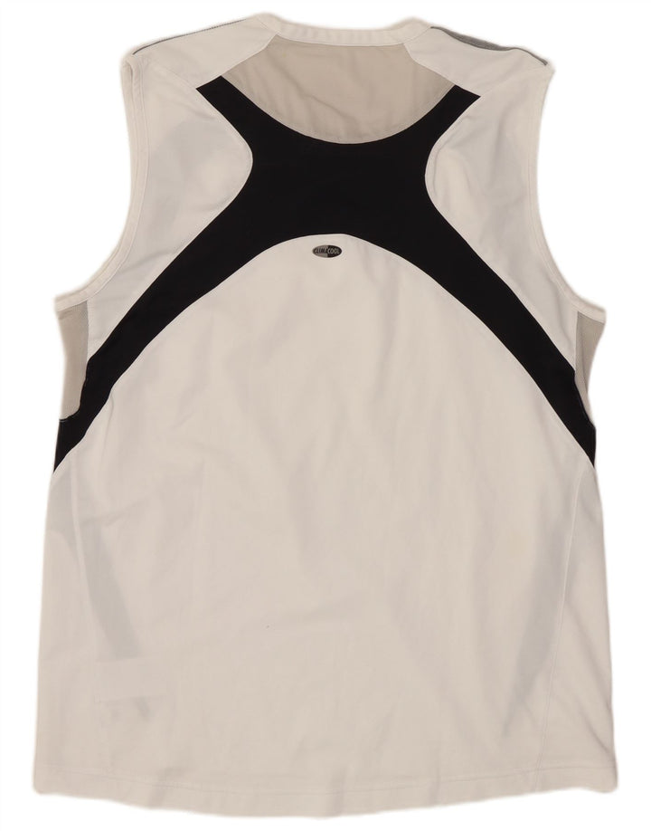 Adidas Herre Climacool Vest Top Stor Hvid Colourblock Polyester