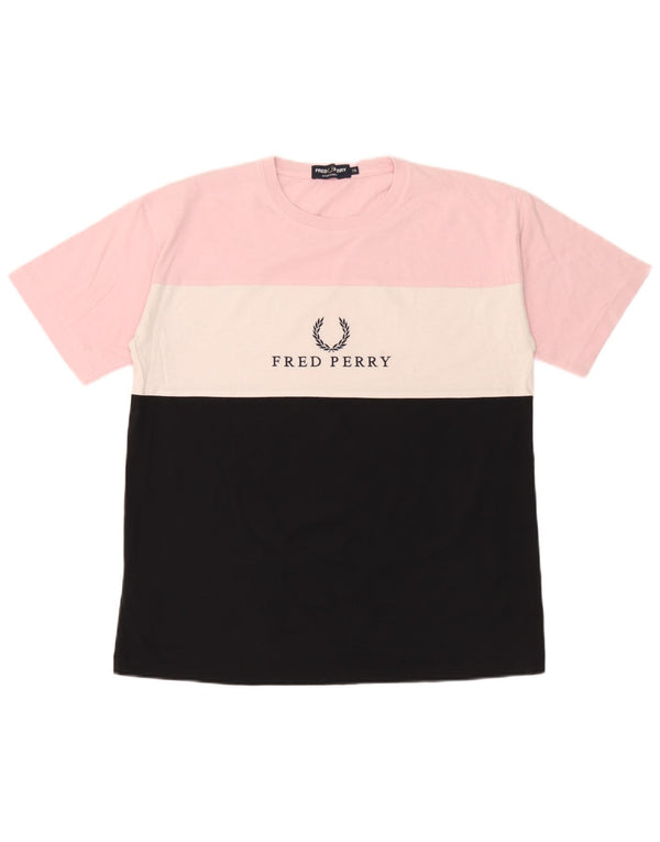 Fred Perry Girls Grafisk T-Shirt Top 15-16 år Flerfarvet Colourblock