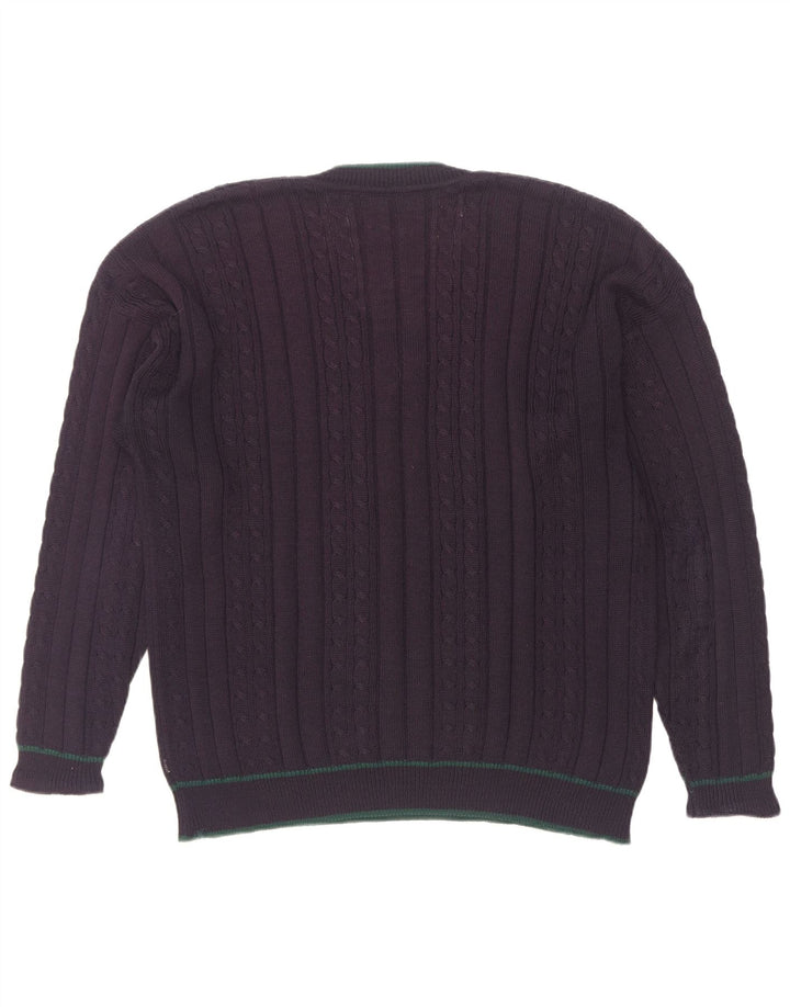 Bluster Herre V-hals Jumper Sweater Large Navy Blue
