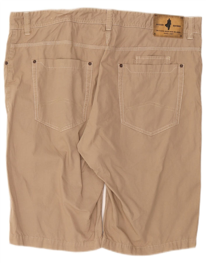 Marlboro Classics Herre Slim Fit Casual Shorts W38 XL Beige Bomuld