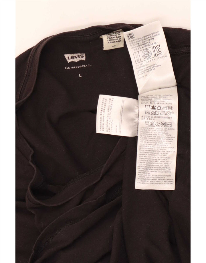 Levi's Dame Grafisk T-Shirt Top UK 14 Stor Sort
