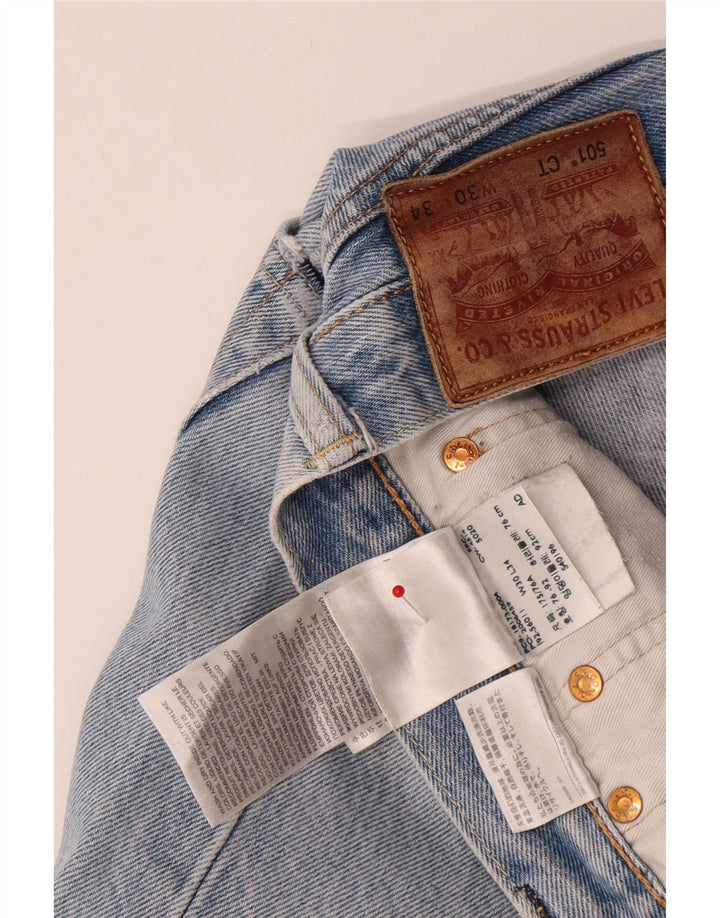 LEVI'S Herre 501 CT Straight Jeans W30 L30 Blå Bomuld