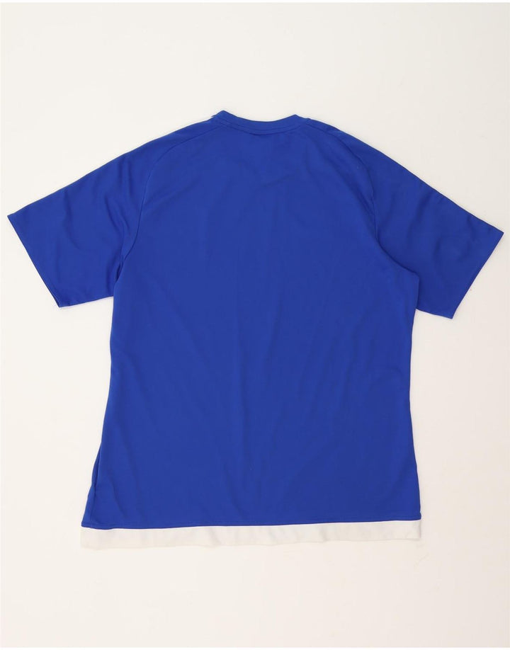 Adidas Herre Climalite T-Shirt Top XL Blå Colourblock Polyester