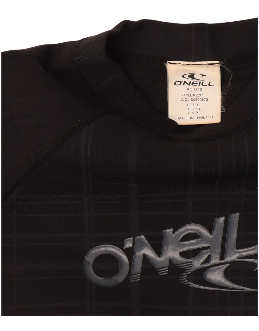 O'NEILL Dame Grafisk Top Langærmet UK 18 XL Navy Blue Check Rayon