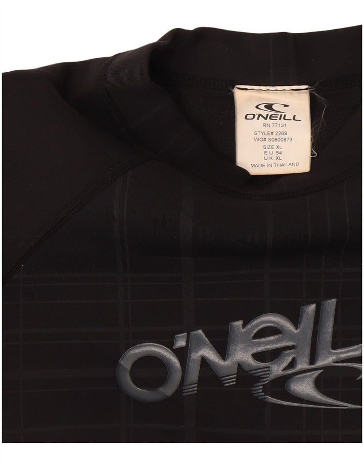 O'NEILL Dame Grafisk Top Langærmet UK 18 XL Navy Blue Check Rayon
