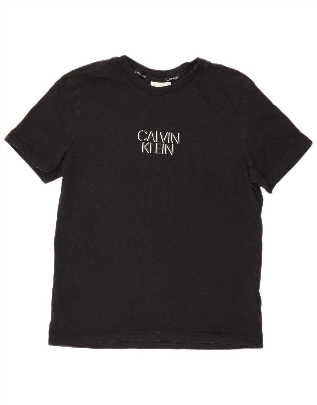 Calvin Klein Herre grafisk T-shirt Top Medium Sort Bomuld