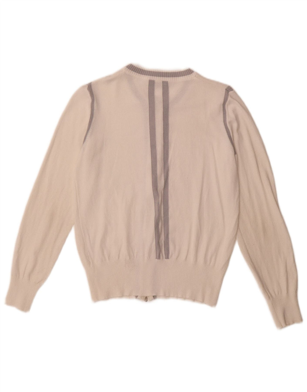 TRUSSARDI JEANS Womens Cardigan Sweater UK 12 Medium White Colourblock