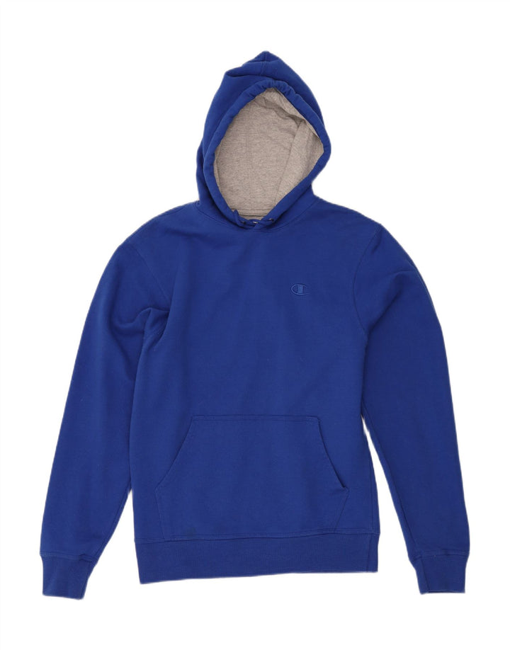 CHAMPION Mens Hoodie Jumper Small Blue Cotton Vintage Champion and Second-Hand Champion from Messina Hembry 