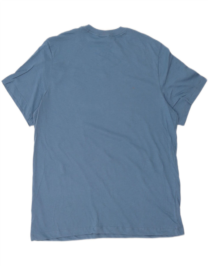 Nike herre T-shirt top XL blå bomuld
