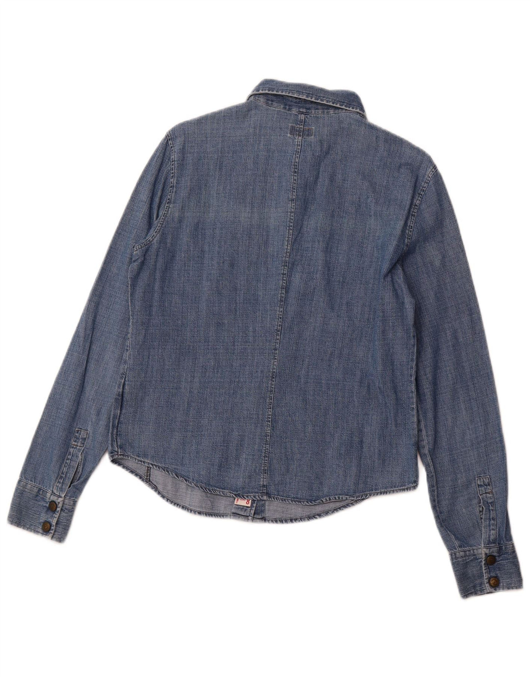 ARMANI JEANS Dame Denim Shirt UK 14 Medium Blue Cotton