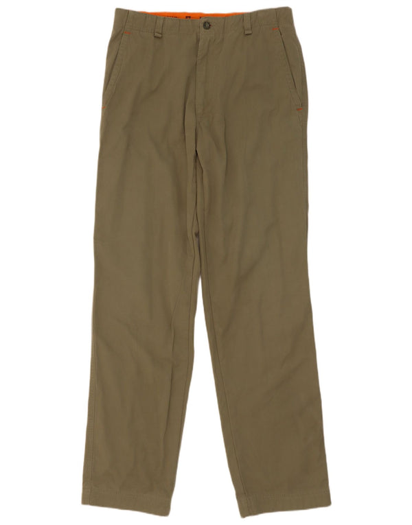 Lynlås Herre Straight Cargo Bukser IT 48 Medium W32 L34 Khaki Bomuld