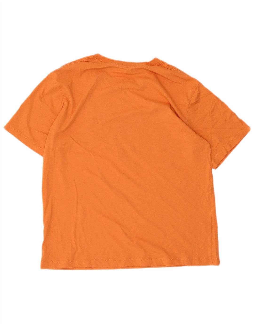 Champion Dame Grafisk T-Shirt Top UK 12 Medium Orange Bomuld