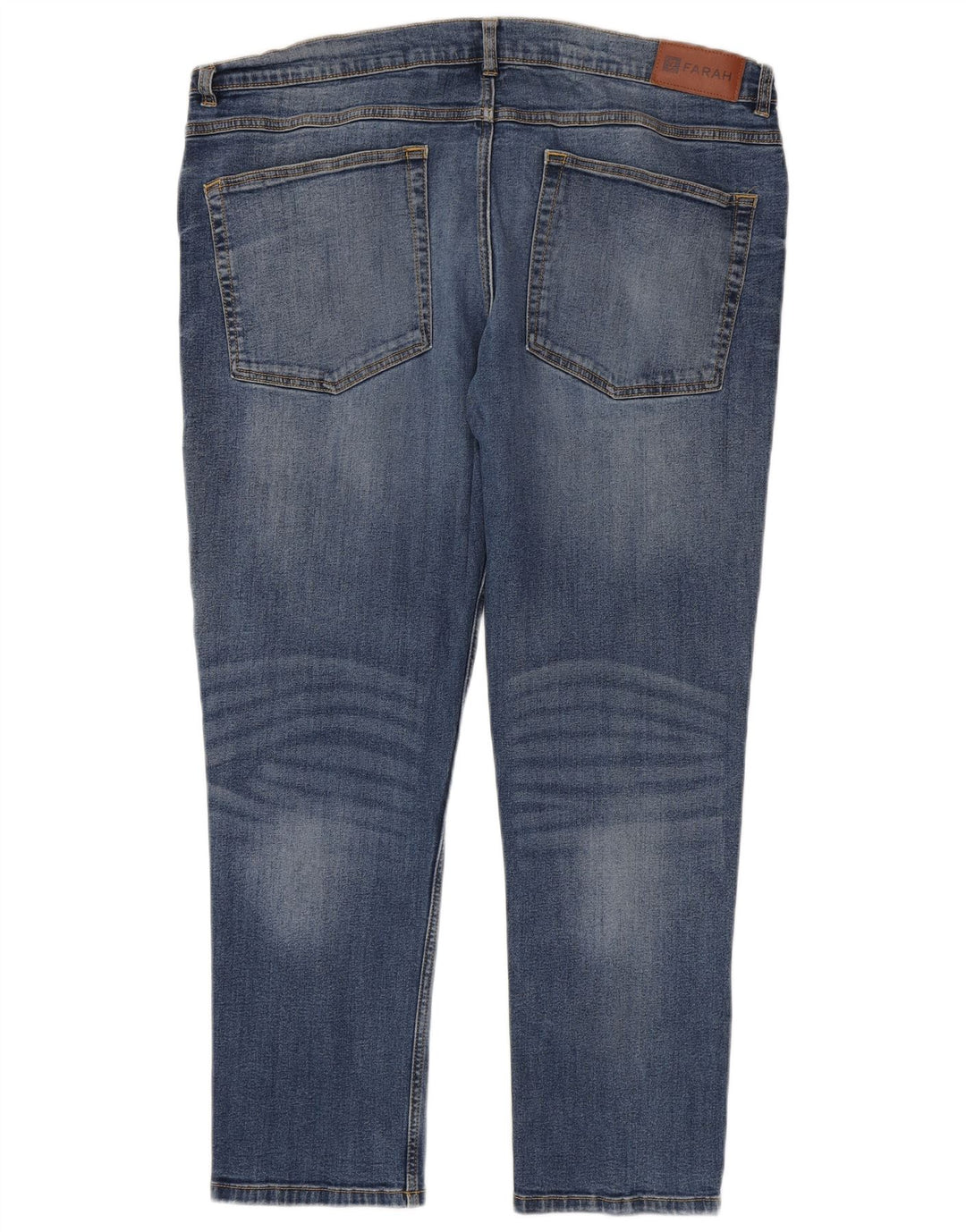 Farah Herre Slim Jeans W40 L30 Blå Bomuld