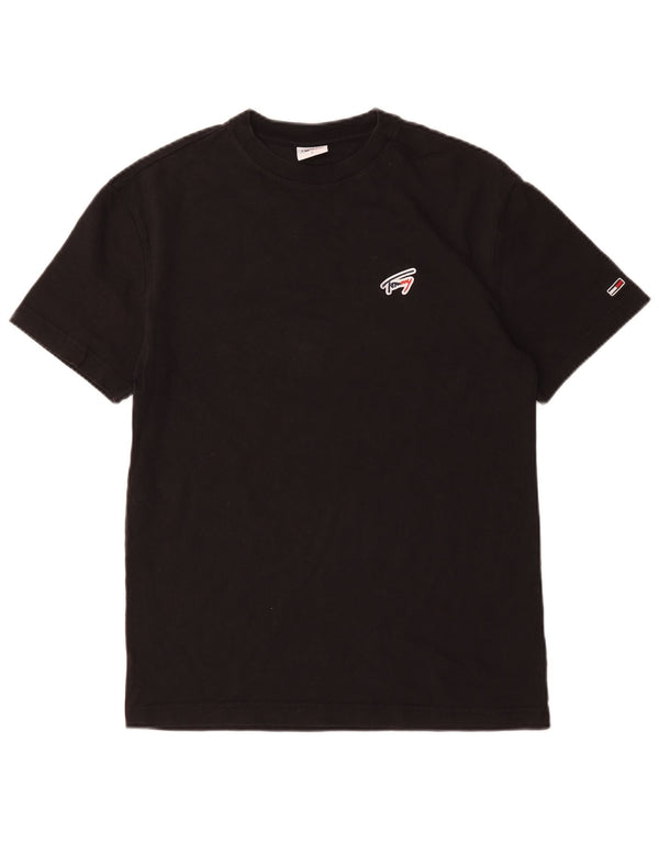 Tommy Hilfiger Herre T-Shirt Top Lille Sort Bomuld