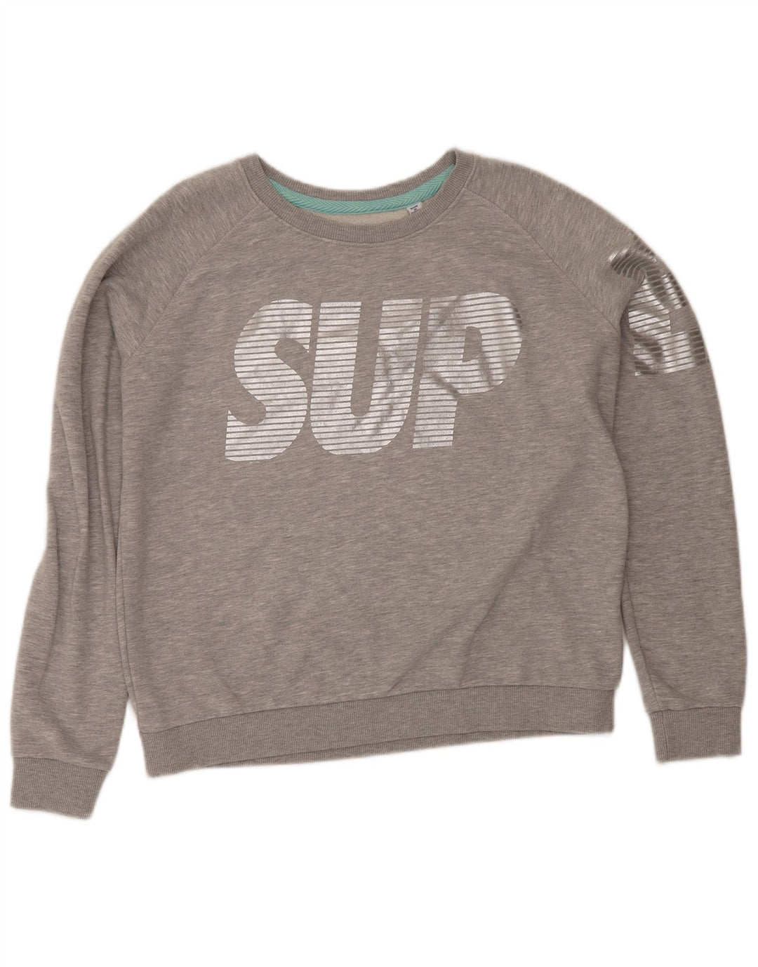 Superdry Graphic Sweatshirt Jumper UK 16 Large Grå Flecked