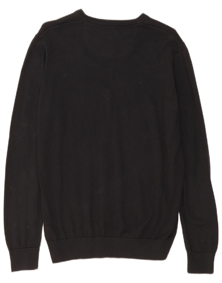 Lacoste Herre V-hals sweater str. 5 Stor sort bomuld