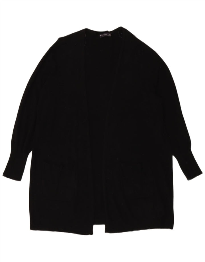 Marks & Spencer Dame Longline Oversized Cardigan Sweater UK 18 XL Sort