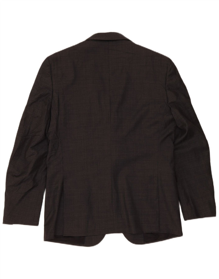 Massimo Dutti Herre 2-knaps blazerjakke EU 52 Stor Grå Uld