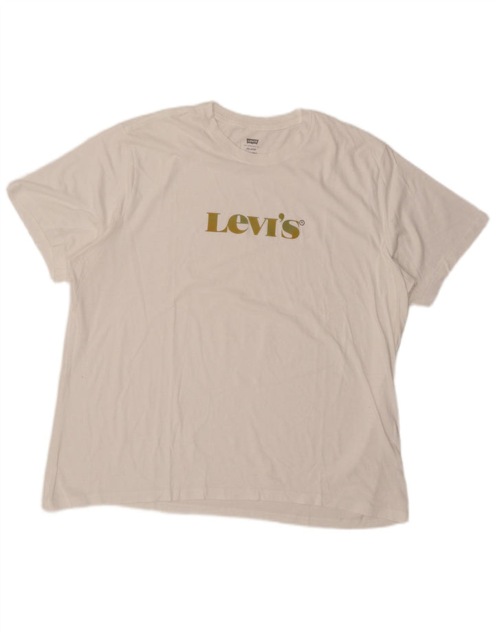 Levi's Herre Relaxed Fit Grafisk T-Shirt Top XL Hvid