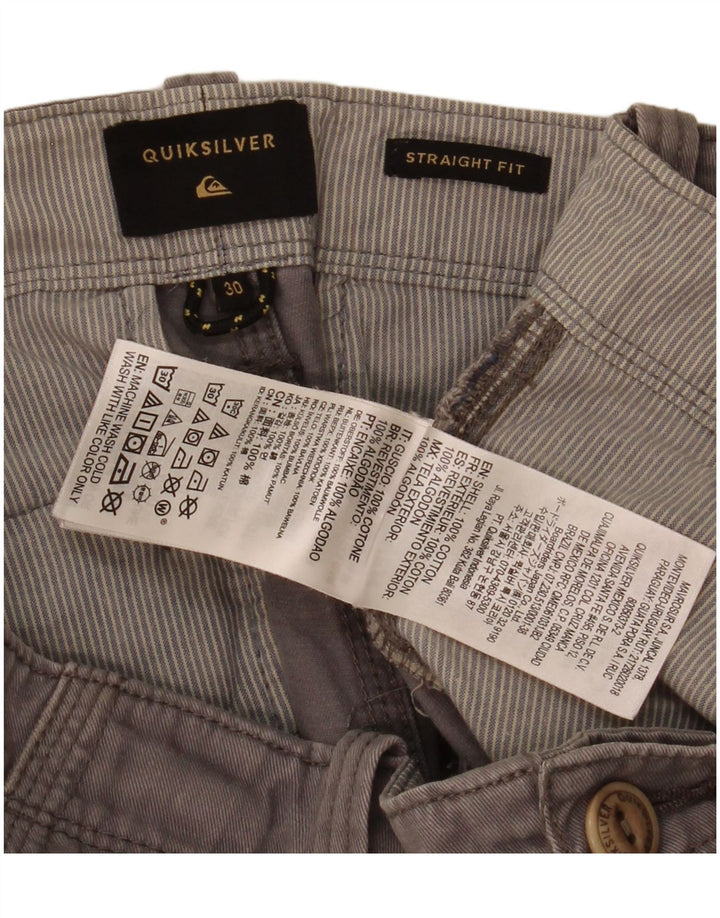 Quiksilver Herre Straight Fit Cargo Shorts W30 Medium Grey Bomuld