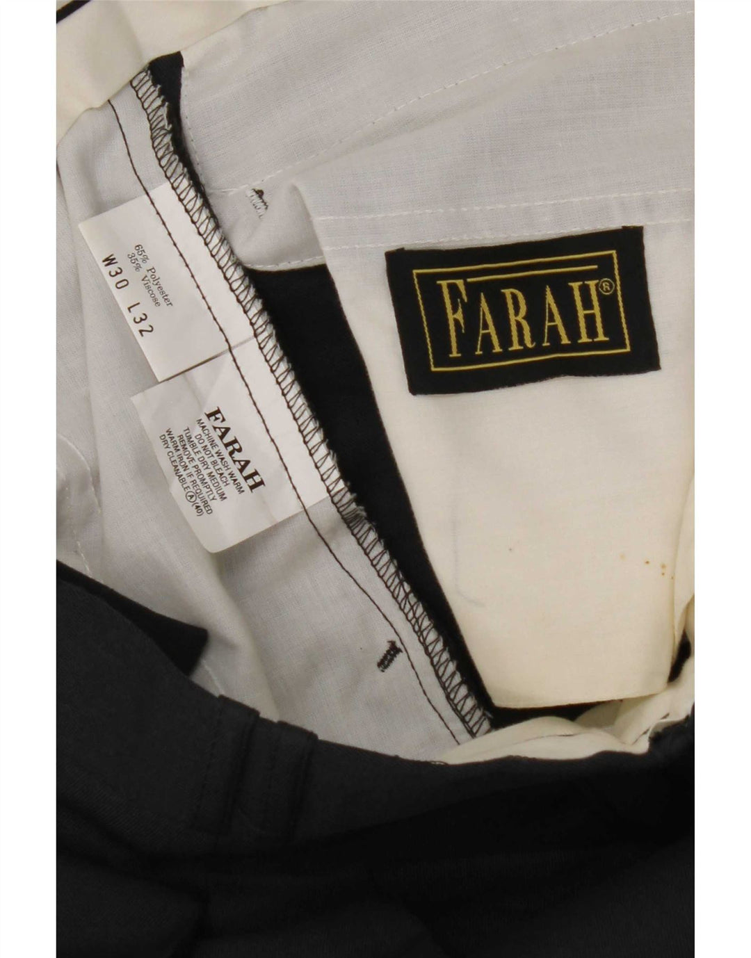 Farah Herre Pegged Suit Bukser W30 L28 Marineblå Polyester