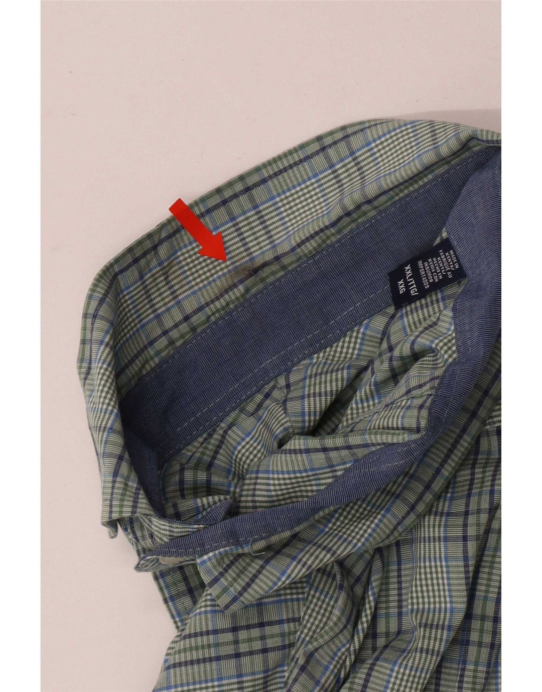 Izod herre Regular Fit skjorte 2XL grøn ternet bomuld
