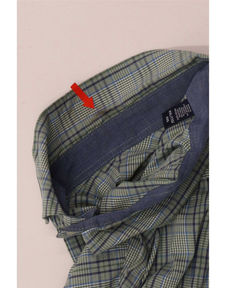 Izod herre Regular Fit skjorte 2XL grøn ternet bomuld