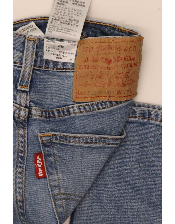 Levi's Womens 519 Distressed Skinny Jeans W30 L30 Blue Cotton