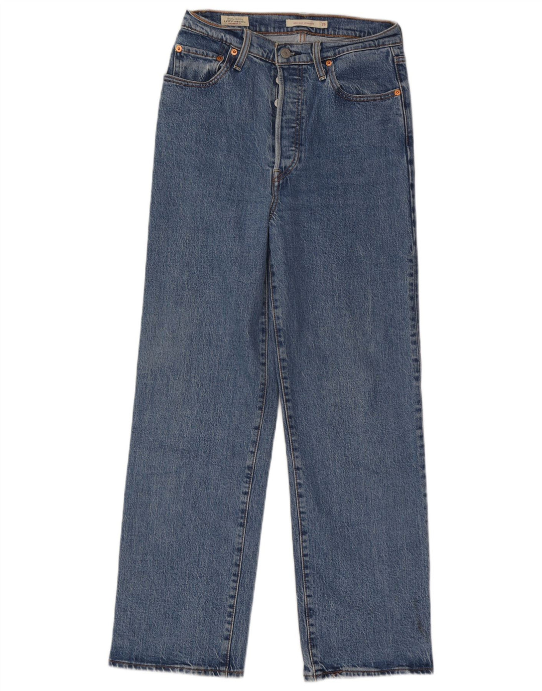 Levi's Dame Ribcage Straight Jeans W29 L28 Blå Bomuld