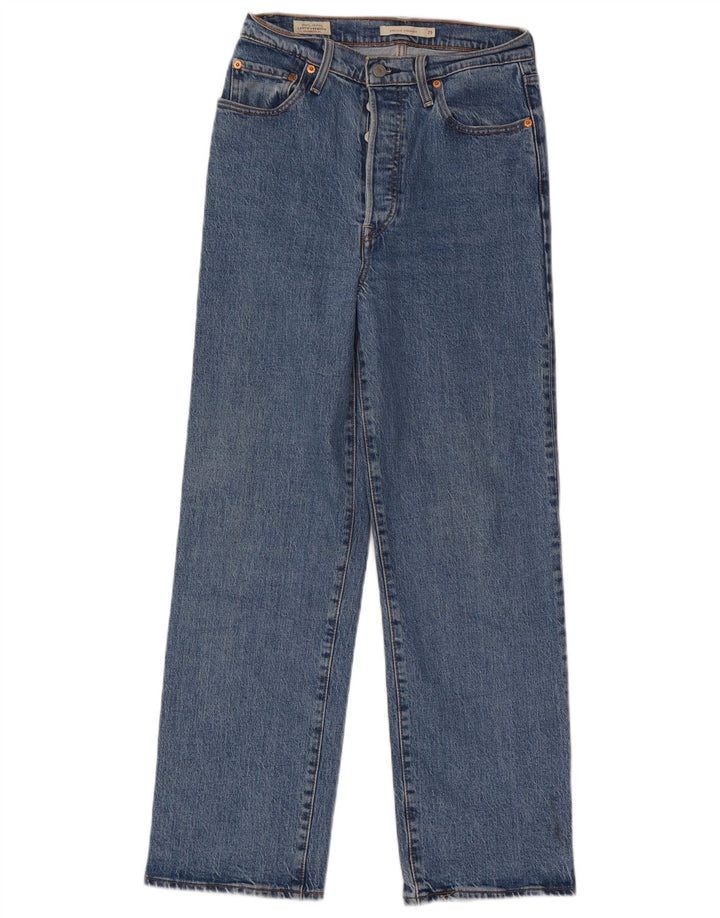Levi's Dame Ribcage Straight Jeans W29 L28 Blå Bomuld