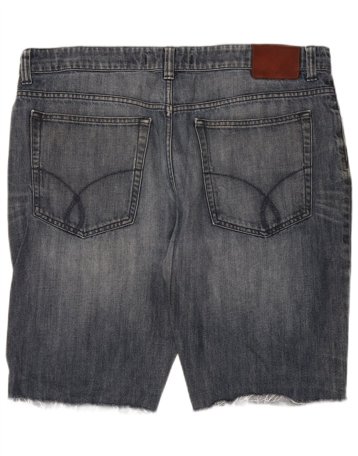 Calvin Klein Herre Denim Shorts W36 Stor Blå Bomuld