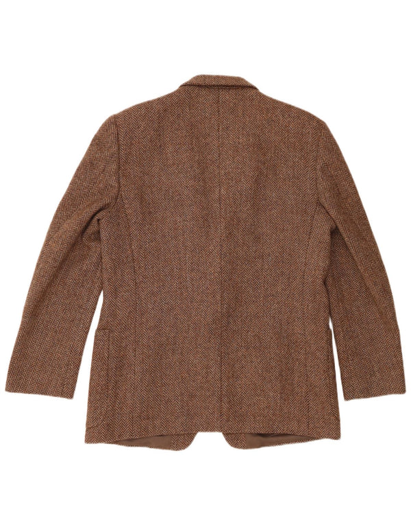 Vintage herre 2-knaps blazerjakke UK 38 medium brun sildeben