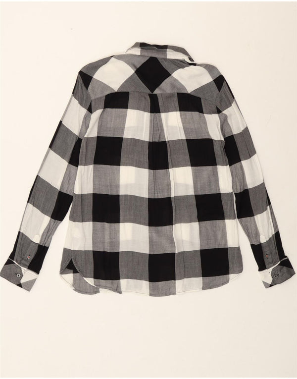 Tommy Hilfiger Womens Regular Fit skjorte US 8 Medium Black Check Viscose