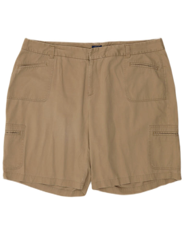 DOCKERS Dame Cargo Shorts US 24 4XL W48 Beige Bomuld