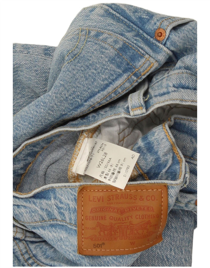 Levi's Dame 501 Straight Jeans W26 L28 Blå